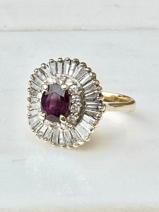 Excited to share the latest addition to my #etsy shop: Vintage Diamond Ruby Ballerina Ring, 14k Gold Ring, Halo Engagement Ring  etsy.me/3UvJWYd #ruby #ballerinaring #diamond #ring #diamond #statement #14kgold #diamondhalo #EtsyStarSeller #LittleWomenVintage