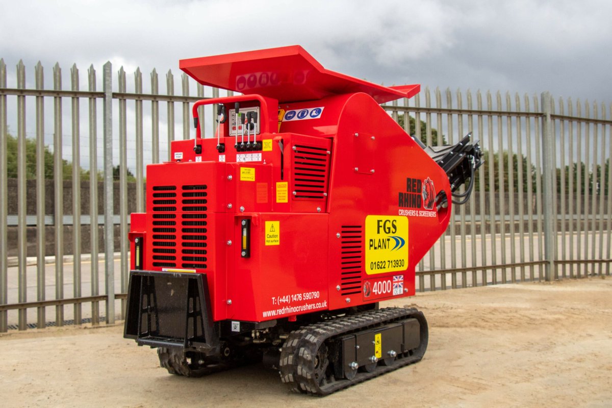 Capable of crushing around 8 tons of rubble per hour, our fleet of #RedRhino #concretecrushers deliver an effective way to reduce site waste removal costs, whilst enabling you to re-use rocks, bricks, concrete and rubble for your hardcore requirements. 🌐fgsplant.co.uk