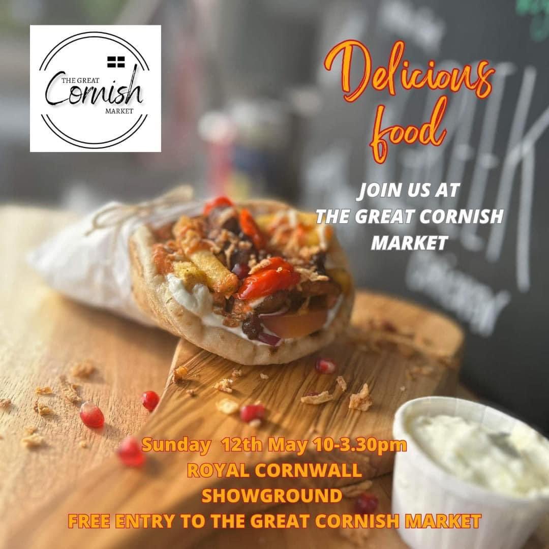 The next market is Sunday 12th May 10-3.30pm at the Royal Cornwall Events Centre with STREET FOOD SUNDAYS 
FREE ENTRY
DOG FRIENDLY
ALL WEATHERS
 #crafts #bakery #SupportSmallBusiness #shoppingtime #foodie #food #supportlocal #supportlocalbusiness #shoppinglocal #streetfood