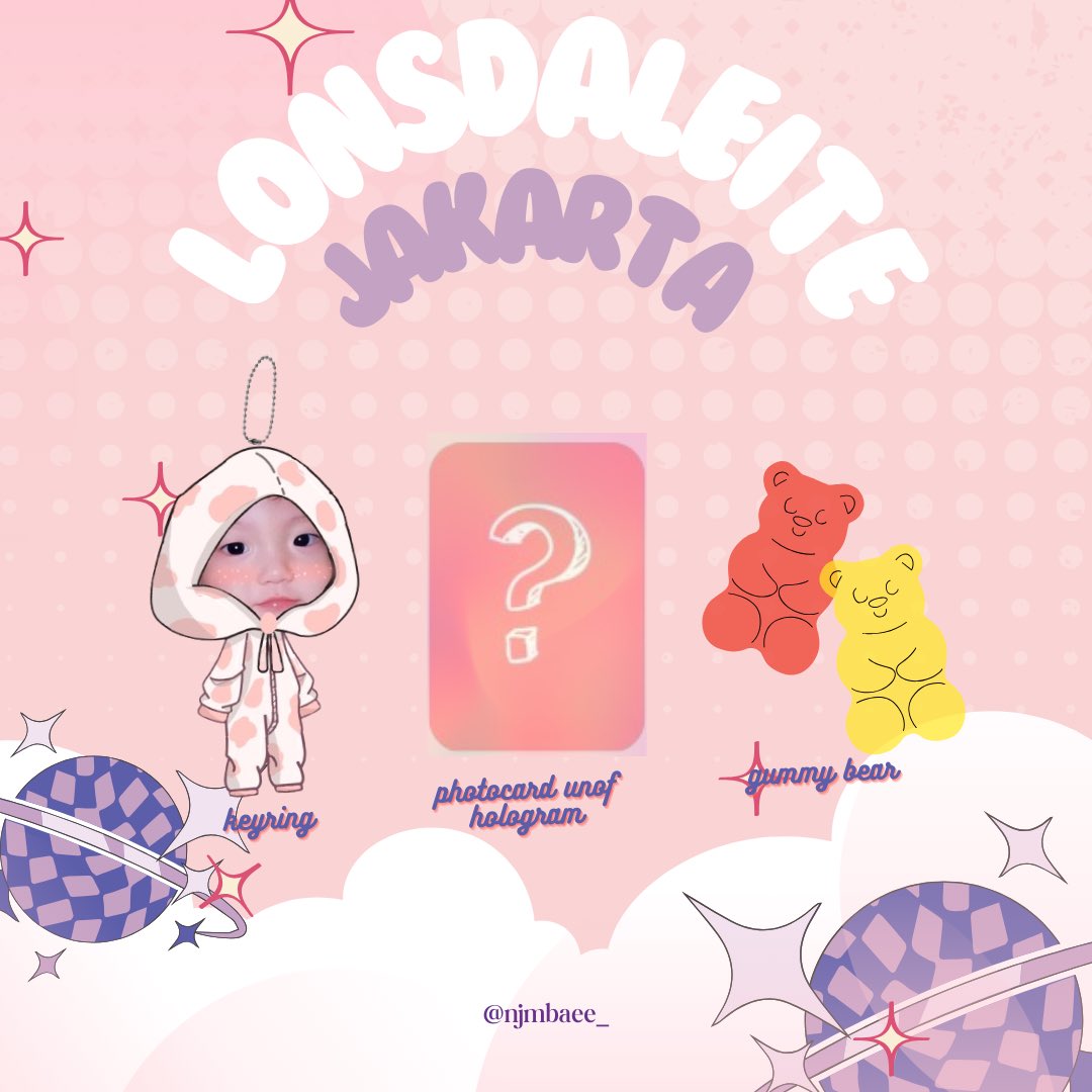 ‧₊˚🖇️✩ FREEBIES LONSDALEITE IN JAKARTA by @njmbaee_ ₊˚🎧⊹♡ 🗓 2 juni 2024 (day2) 📍 Ice BDS hall 5 (details TBA) ⏱ TBA ❝ how to claim? ❞ ⊹ like & rt this post ⊹ first come first get ⊹ limited quantity ⊹ tag me if you get it rt / like are appreciated 🫶🏻💌