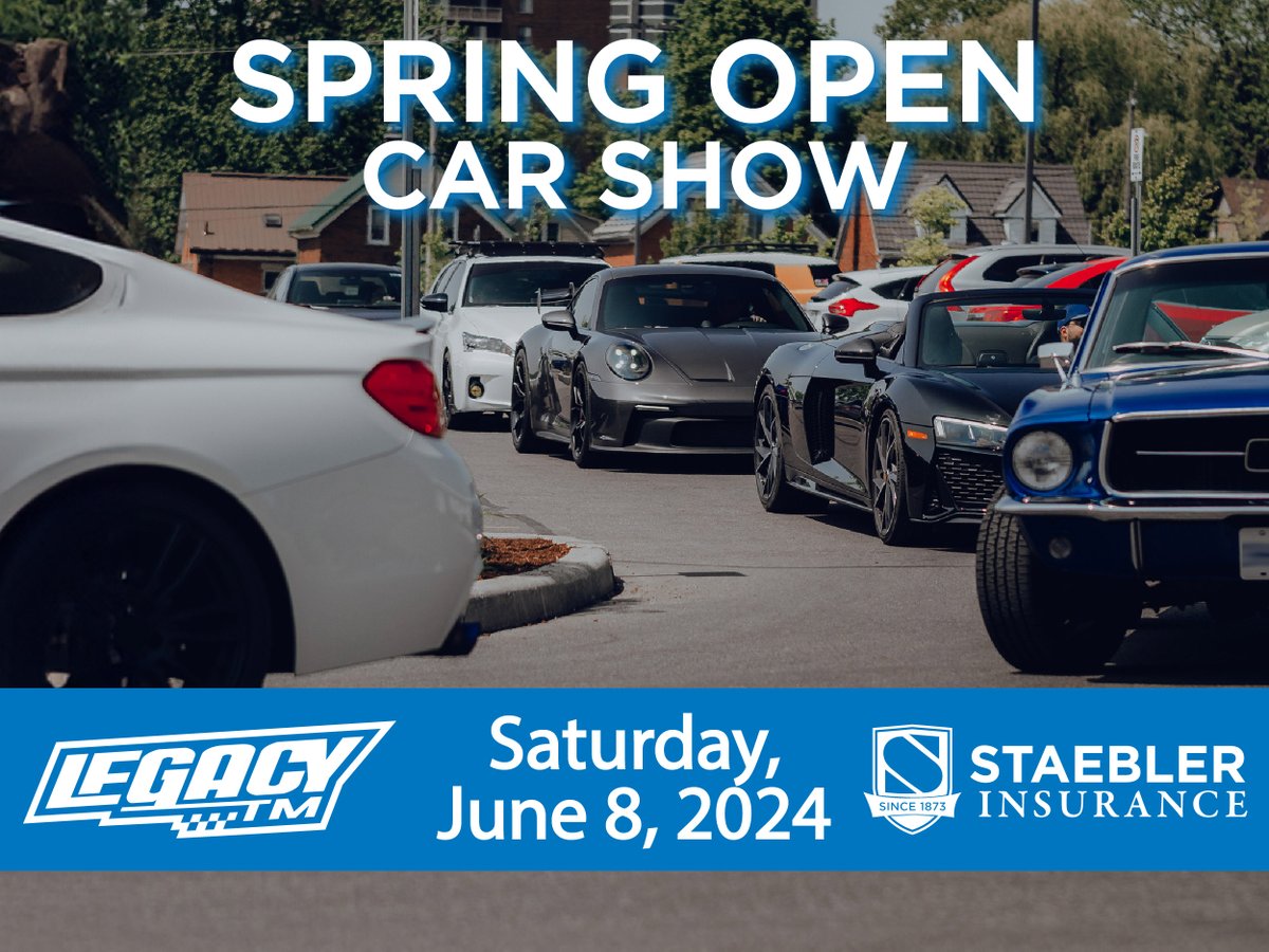 COMING UP ON JUNE 8 🚗📅 Staebler Insurance is very excited to partner with #TeamLegacy for their third annual Spring Open Car Show in Kitchener. See you there! Details 🔗 » STAEBLER.COM/car-insurance/… #CarShow | #AutoShow | #OntarioCars