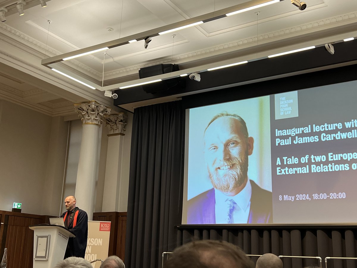 The UACES team had a fantastic evening last night at @KCL_Law, @KingsCollegeLon attending Professor @Cardwell_PJ's Inaugural lecture, 'A Tale of two Europes: the External Relations of the EU' 🌍 Thank you for an enlightening and inspiring lecture! #UACES #UACESMember