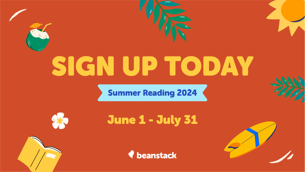 There's still time to join the 2024 Summer Reading Challenge. Challenge starts June 1, don't miss out! #beanstack #SummerRead2024 #KeepReading