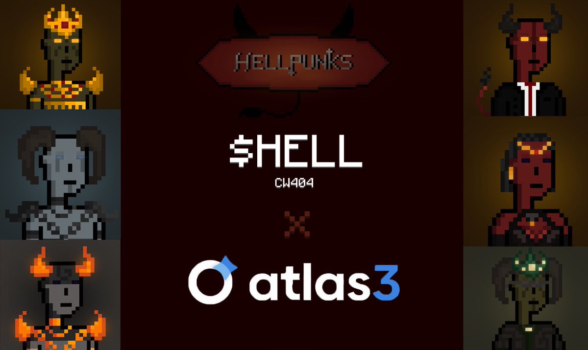 We're excited to announce that we're partnering with @BlocksmithLabs! ⏫ Our $HELL mint is coming soon and Atlas will be our exclusive partner for all collaborations 🤝 Does your community need spots? Request here: atlas3.io/project/hellpu…