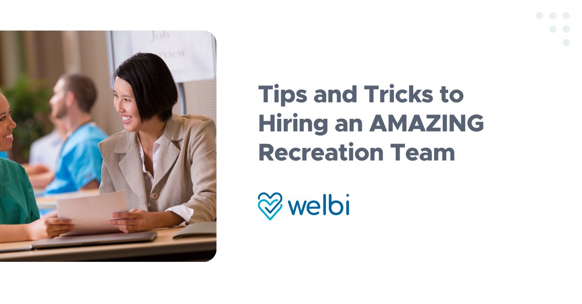 Hiring the right team has never been harder in senior living. In this week's blog, we'll provide you with valuable tips, interview questions, and best practices for hiring staff for #recreation roles. hubs.la/Q02tfsyN0