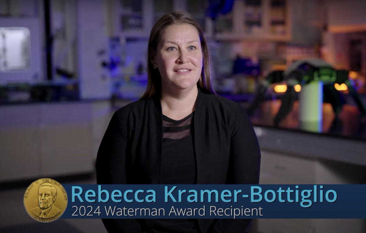 Rebecca Kramer-Bottiglio becomes the first Yale researcher to win NSF's Alan T. Waterman Award, the highest honor for early-career scientists! 🏅 Watch her story: loom.ly/fcje0MU @nsfgov #nsf #watermanaward #yaleengineering #whatsnext'