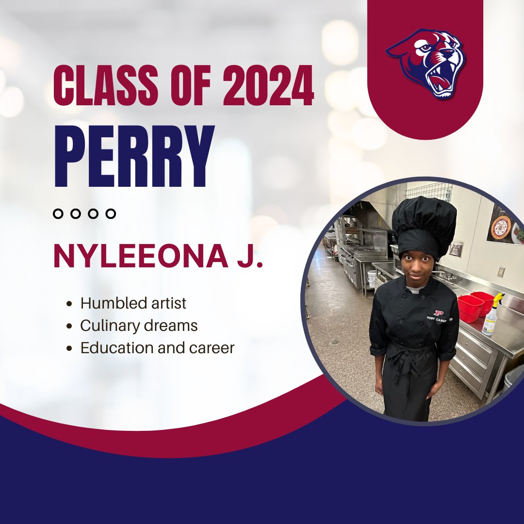 Nyleeona J. is a loving young lady who never gives up. She’s a humbled artist who loves Japanese art and culinary, her passion. She wants to do anything with food and will continue her education locally while working. #WeAreChandlerUnified #PerryPumas #Classof2024 @PerryPumas07