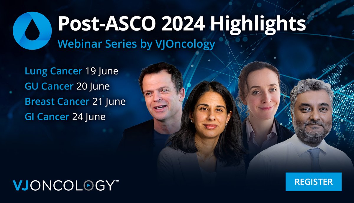 Join us for our Post-ASCO 2024 Highlights 📣🩸 Featuring presentations & panel discussions on selected abstracts from #ASCO 2024 🔦 Agendas available soon 📝 REGISTER 👉 vjoncology.com/feature/post-a… #ASCO24 @DrSanjayPopat @tompowles1 @stolaney1 @LizzySmyth1