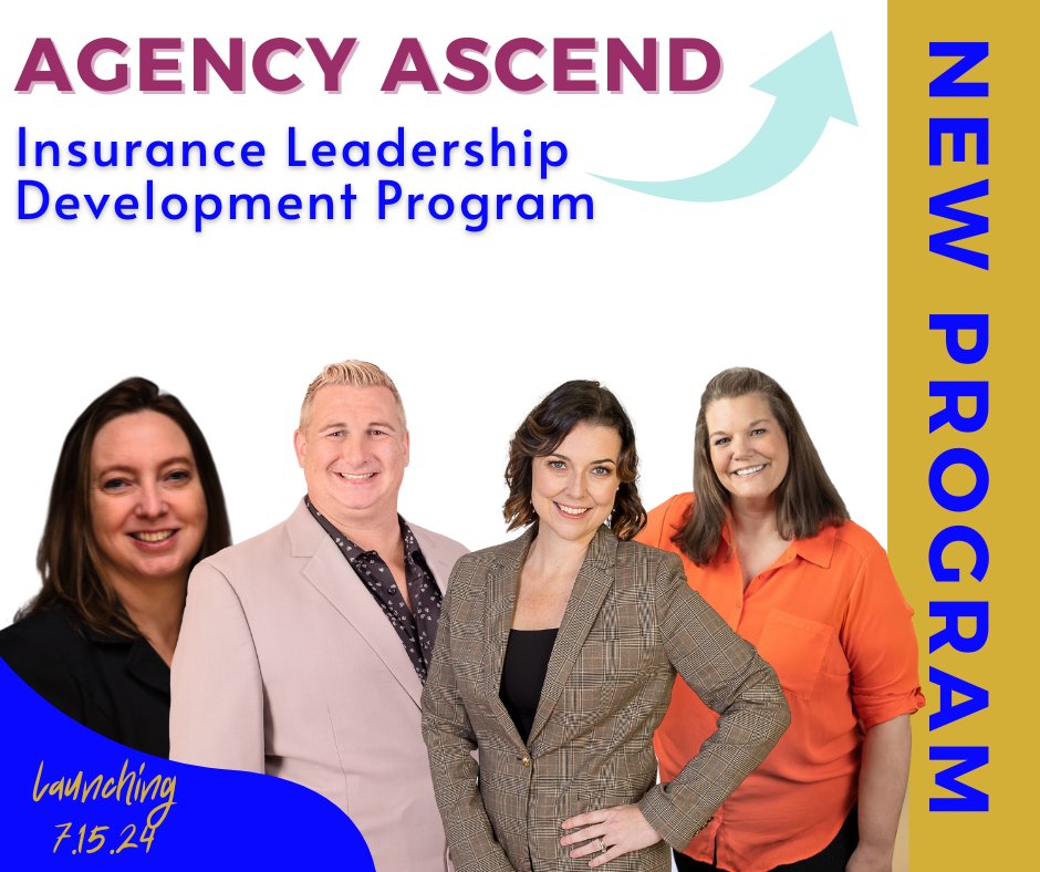Appsinsurance's tweet image. We are thrilled to announce the launch of our new program for Q3 - Agency Ascend: Insurance Leadership and Development Training Program on 07.15.24! 📅

Click the link to learn more: bit.ly/3wiwTB9

#AgencyAscend #InsuranceLeadership #DevelopmentTraining