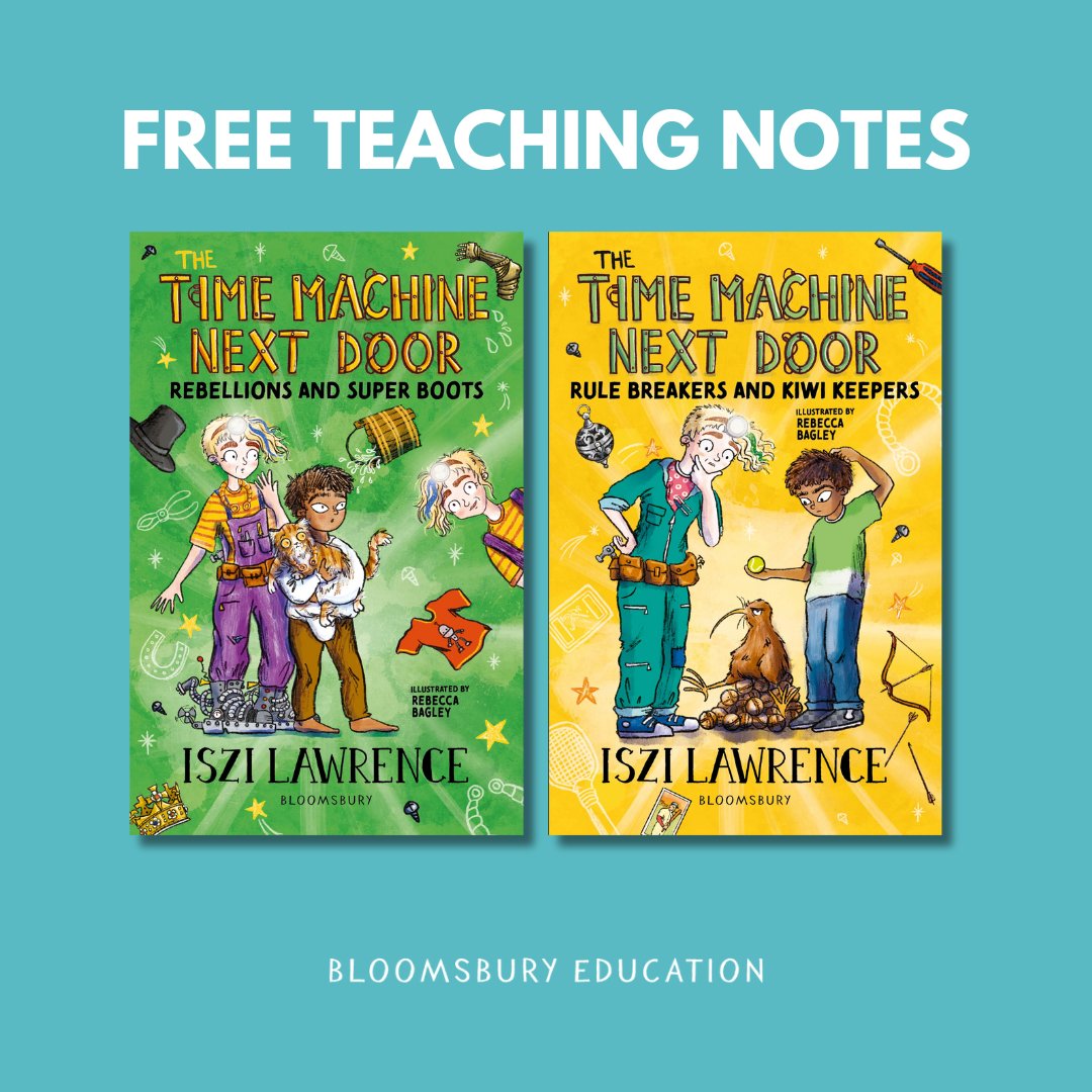 Guess what? 👀 To accompany @iszi_lawrence's brand new books in the Time Machine Next Door series we have FREE teaching notes available to download now: bit.ly/3J3QAja #EduTwitter #TeachingResources