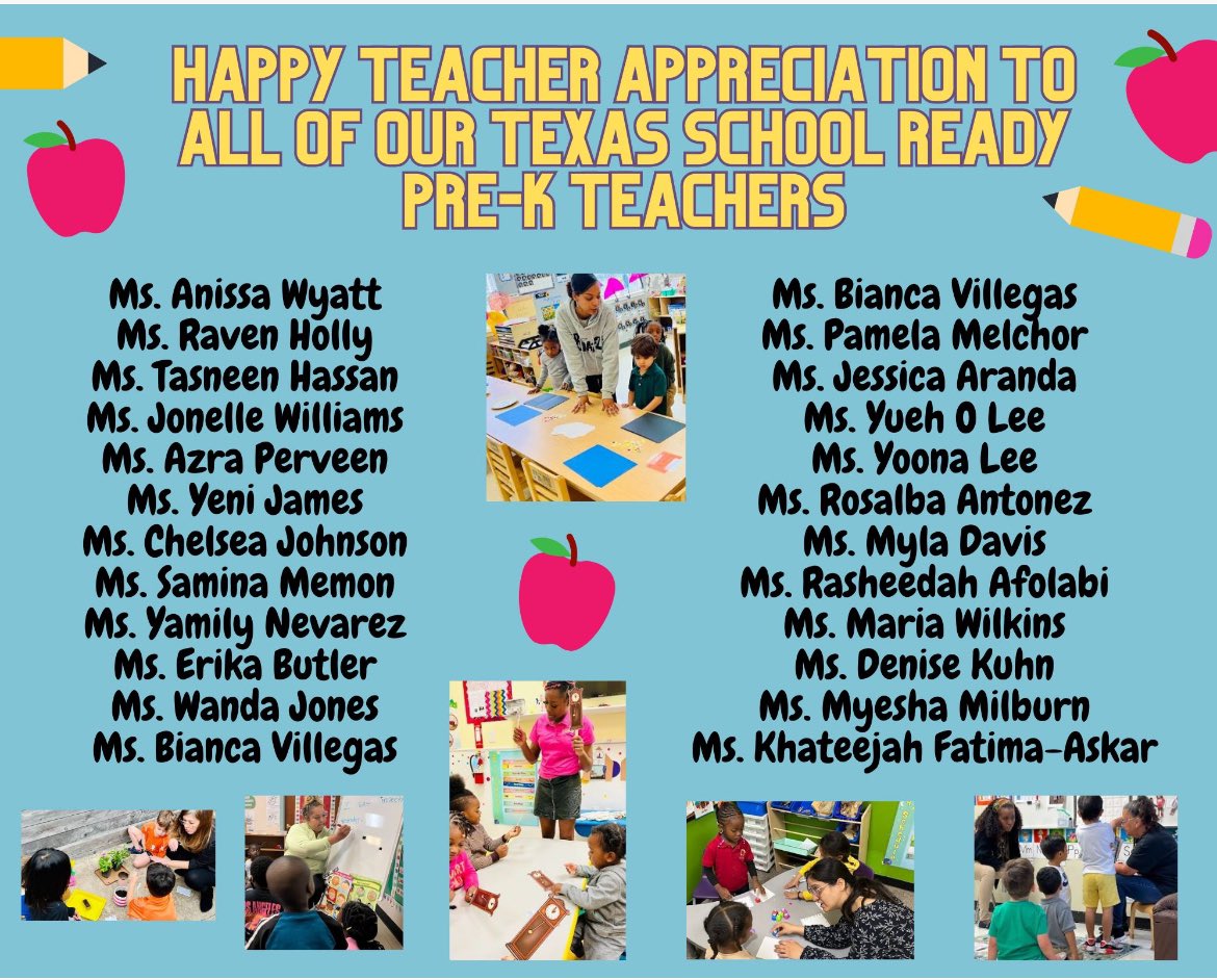Today we are recognizing all the hard work & dedication our childcare & Head Start Pre-K teachers put into making their 3 & 4 year old students Kindergarten ready! Thank YOU for making a difference! @AliefISD @AliefPreK