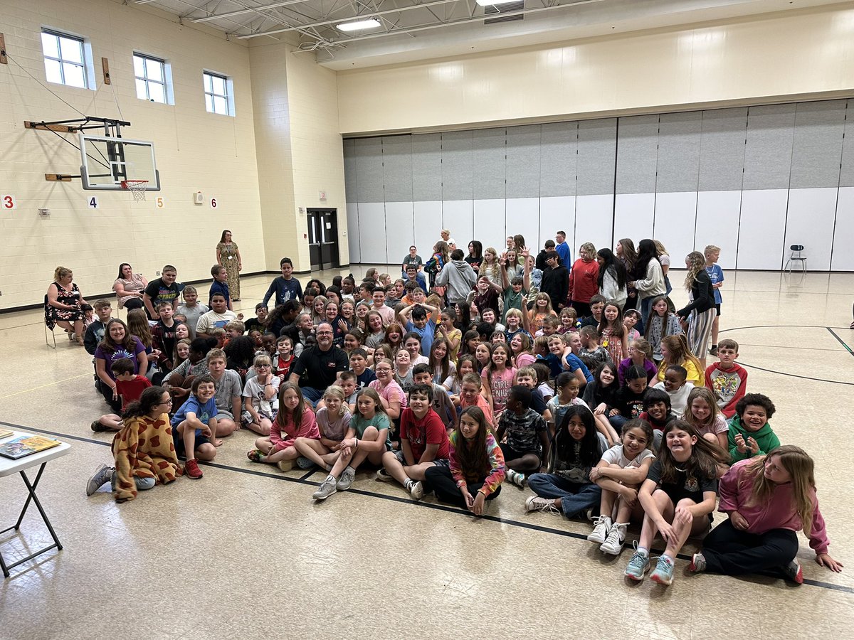 I had the best time this morning reading @DaleJr’s book, “Buster’s Trip to Victory Lane” to the students of Tyro Elementary School near Lexington, NC. Thanks to all of the staff and especially the kids for being so attentive and inquisitive about our sport!!