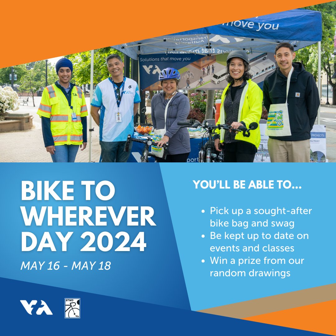 VTA is proud to celebrate Bike to Wherever Days! Join us with a Pledge to Ride with VTA at bikesiliconvalley.org/p2r #HelloVTA #Biking #BikeChallenges #PledgetoRide #BTWD2024