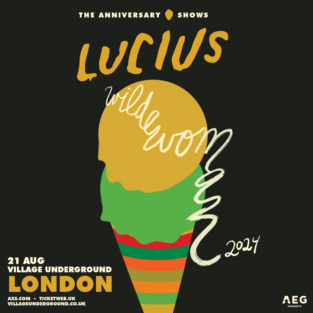 ON SALE NOW! @ilovelucius | @villageundrgrnd | 21 August 2024 Tickets on sale now: aegp.uk/Lucius24