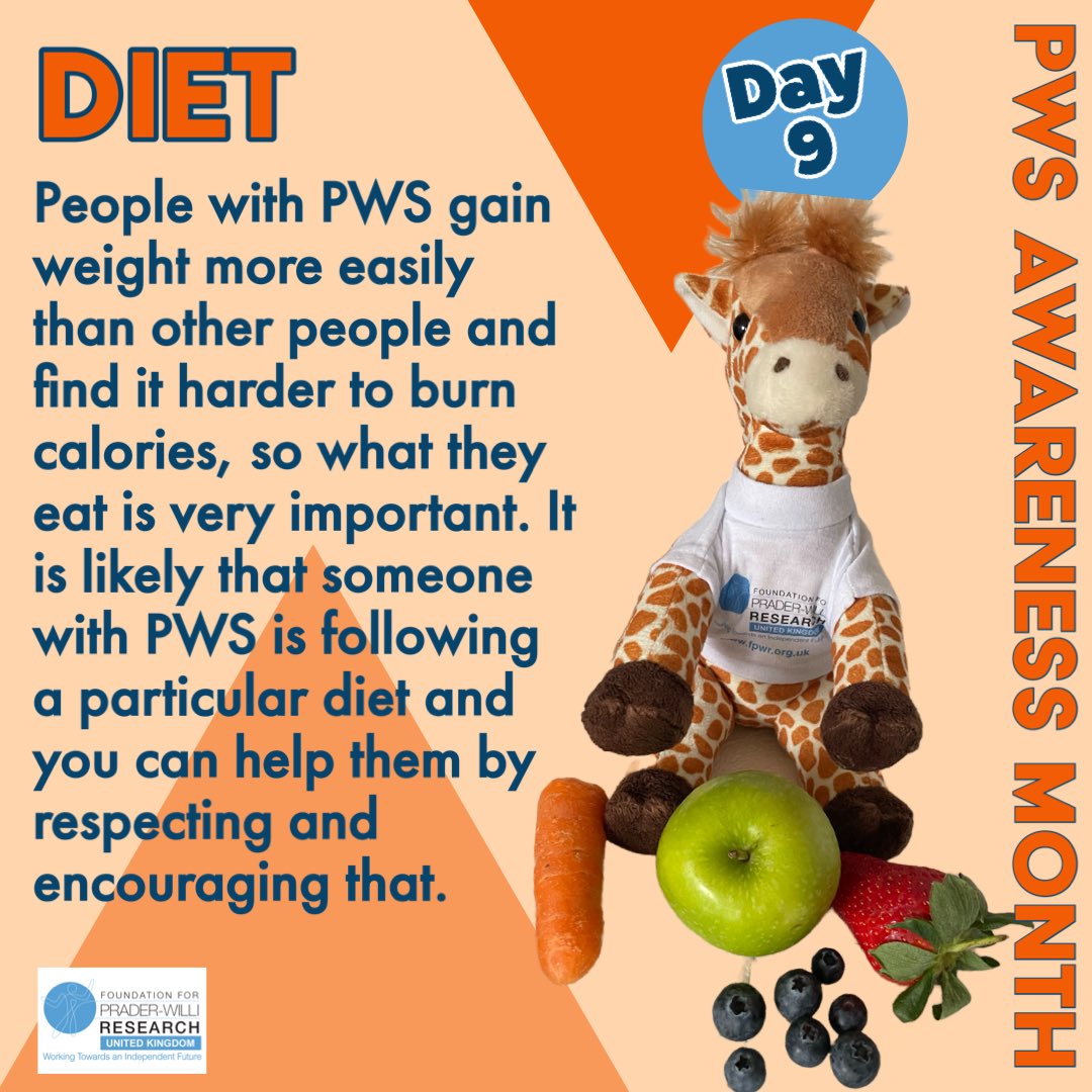 PWS Awareness Month Day 9 
#fpwruk #pws #praderwilli