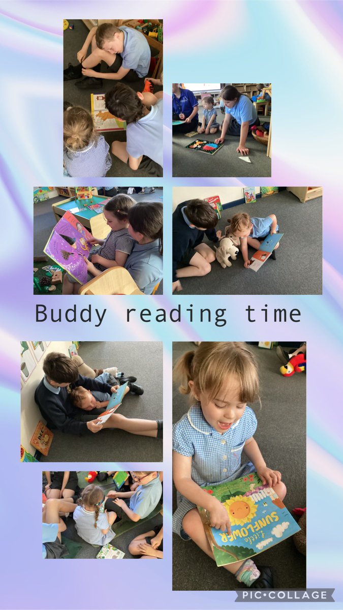 Today we have been finding out all about ladybirds and experimenting to make 5 with the spots! 🐞As always lovely to see our buddy readers on a Thursday. 😊