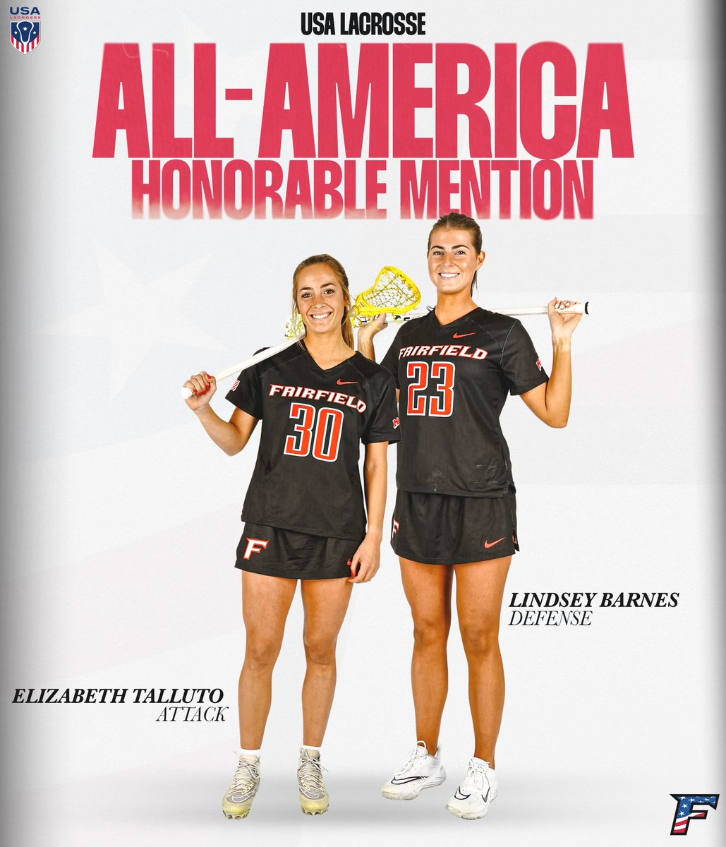 ALL-AMERICANS! Congratulations to MAAC Offensive Player of the Year Elizabeth Talluto and two-time @USA_Lacrosse All-America Honorable Mention Lindsey Barnes! #WeAreStags 🤘🥍