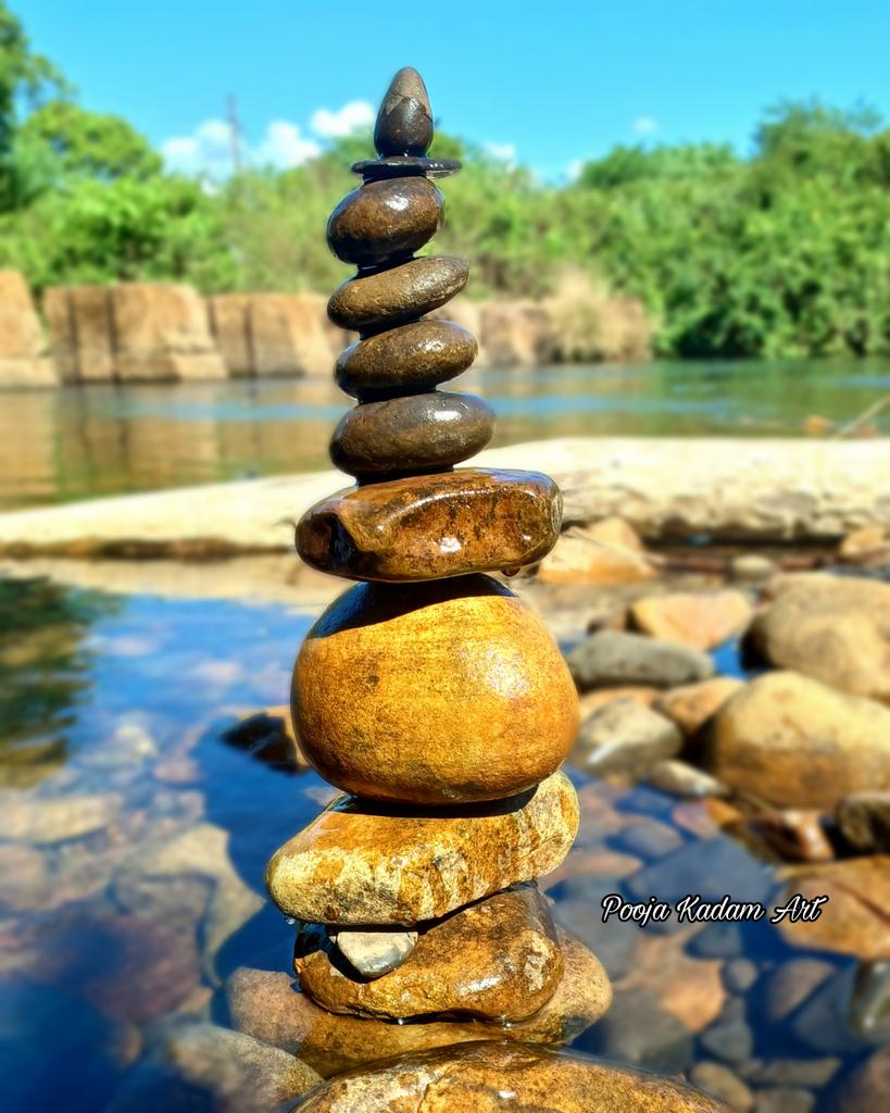 Rock Balancing 🪨🪨 By -@ArtistPoojaK #rockbalancing #stonebalancing