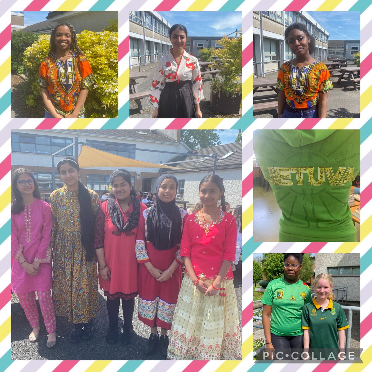 Wellbeing Week @StMarysCollege was awash with colour today as our school community cerebrated our cultural diversity through traditional dress and national or county jerseys @YFProgramme @SofSIreland @CeistTrust