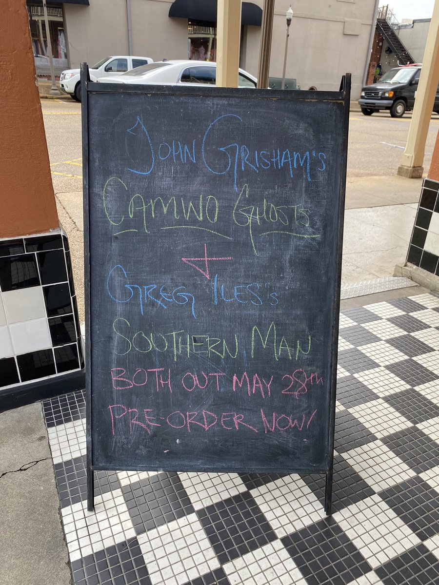 Mississippi MAYhem is on the horizon, Dear Readers! One day, two thrillers 😲 Preorder your signed first edition of John Grisham’s Camino Ghosts & Greg Iles’ Southern Man. Visit squarebooks.com/mississippi-ma… to purchase