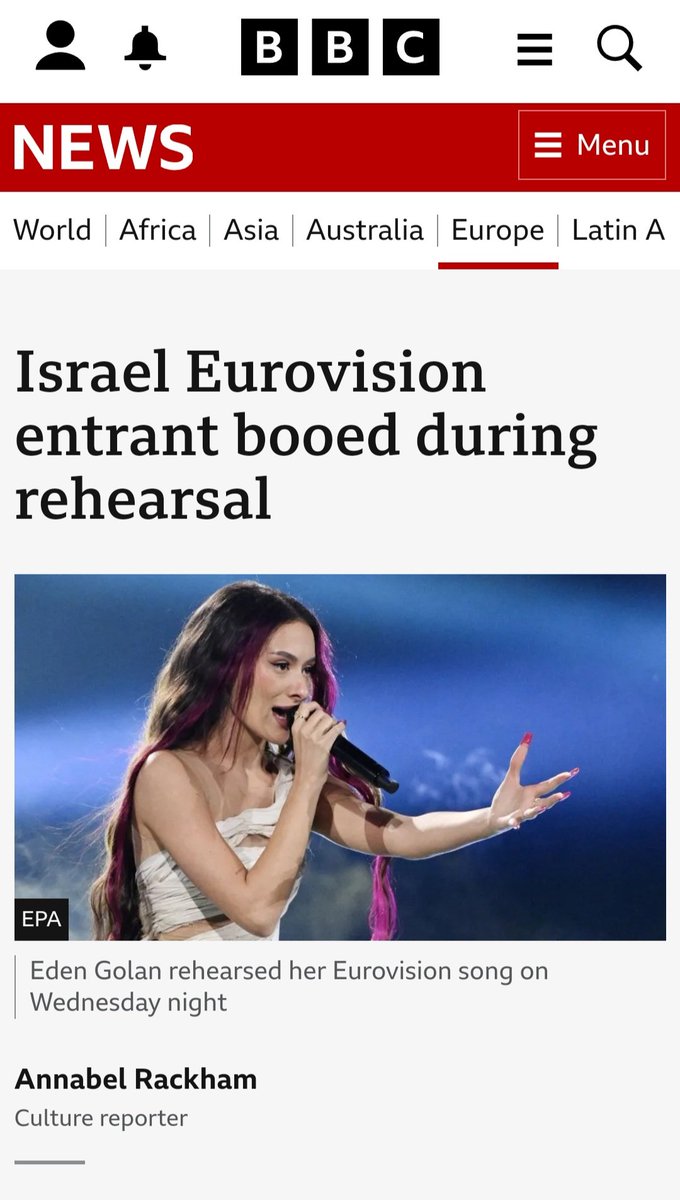 More anti-Israeli spew from the #BBC. Not once does their article mention that the boos were quickly drowned out by loud cheers for the Israeli singer.

Please, please, please don't pay your licence fee and help to #DefundTheBBC