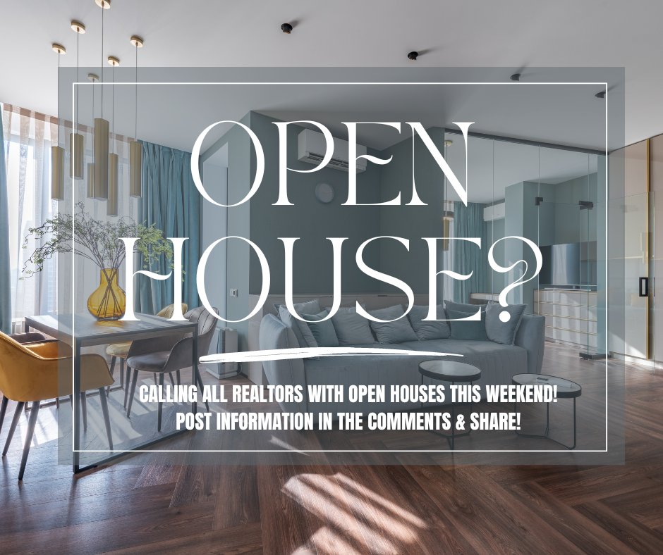 More & more agents are doing Brokers Opens & Open Houses so we will bring back our weekly posts! Feel free to share so everyone can go to one post! Brokers Open post on Mondays & Open House Posts on Thursday! Good Luck!
#RealtorsRock
#HireAPro
#BetterTogether
#BetterInPerson