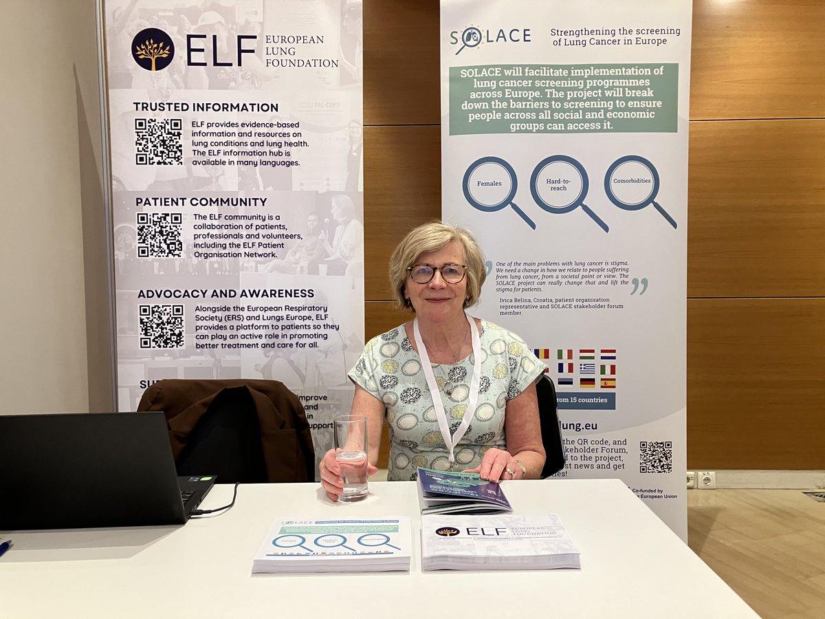 Come visit the ELF booth in Athens at the @IPCRG World Conference!    

📸 Linda Clephane from our chronic cough PAG will be giving a talk on Saturday to explain hochronic cough affects her. 

@EU_HaDEA #IPCRG  #SOLACELUNG #HealthUnion #EUCancerPlan #EU4Health #FRESHAIR4Life