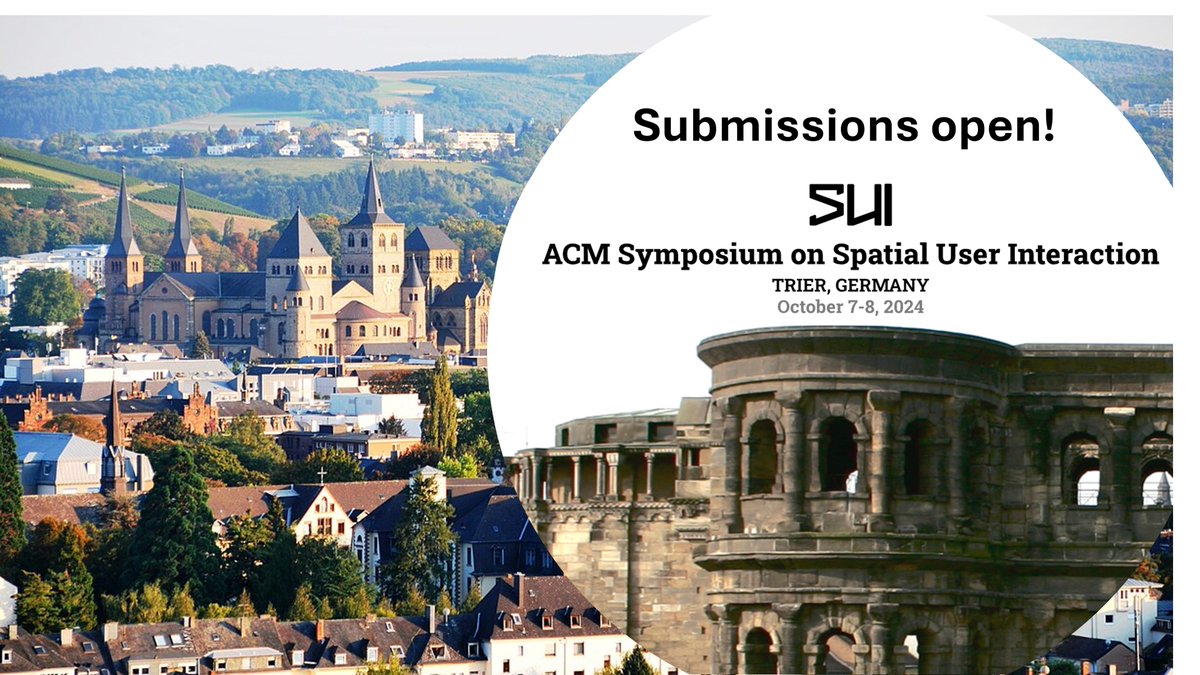 Submissions for all tracks are now open! #SUI2024 #VR #AR #spatialcomputing
