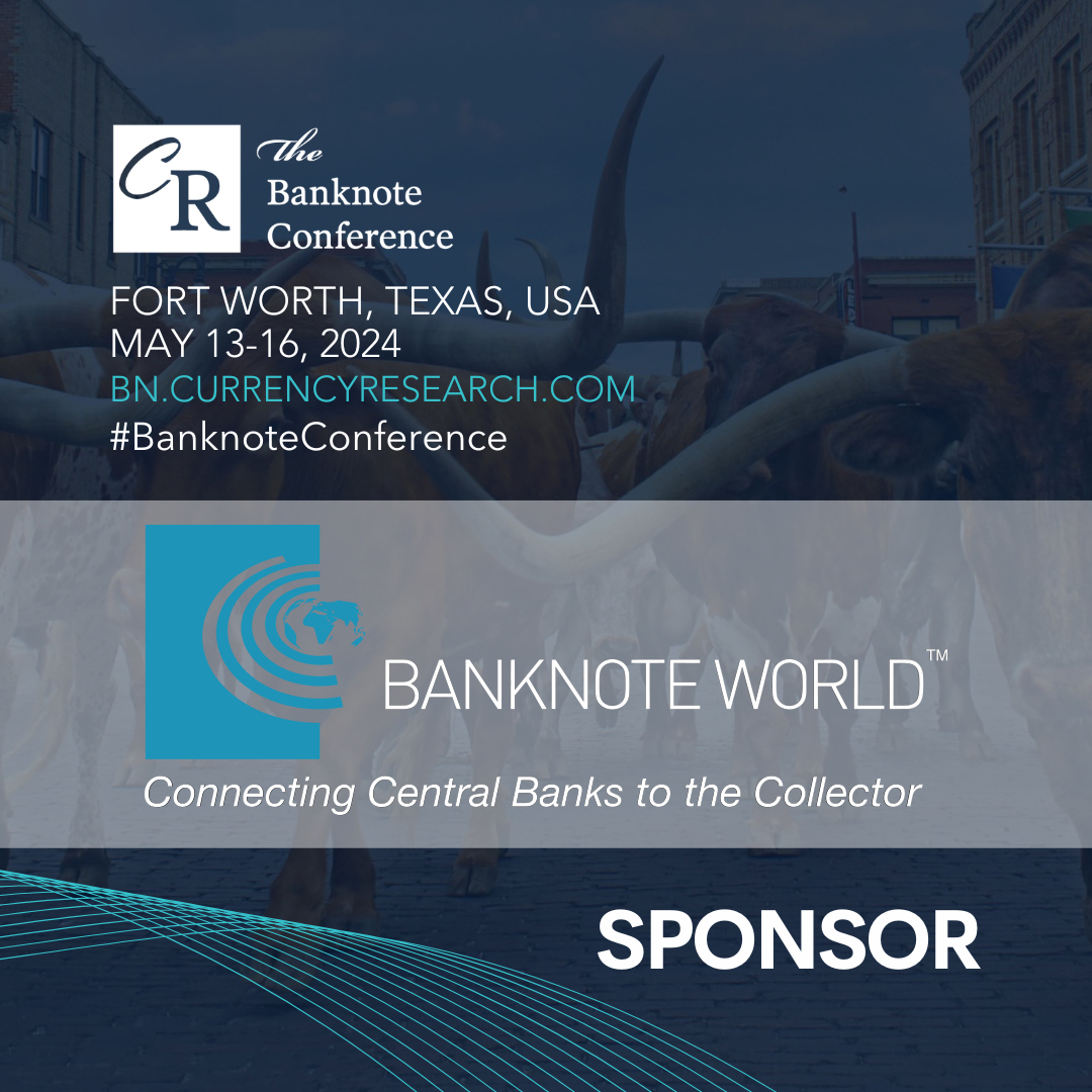 banknoteworld's tweet image. Banknote World is excited to be part of the upcoming Banknote Conference in Fort Worth, Texas, from May 13-16! See you there bit.ly/3UOCclW
 
#BanknoteConference #banknotes #security #currency #CurrencyNews #Counterfeit #BanknoteIndustry #SecurityPrinting