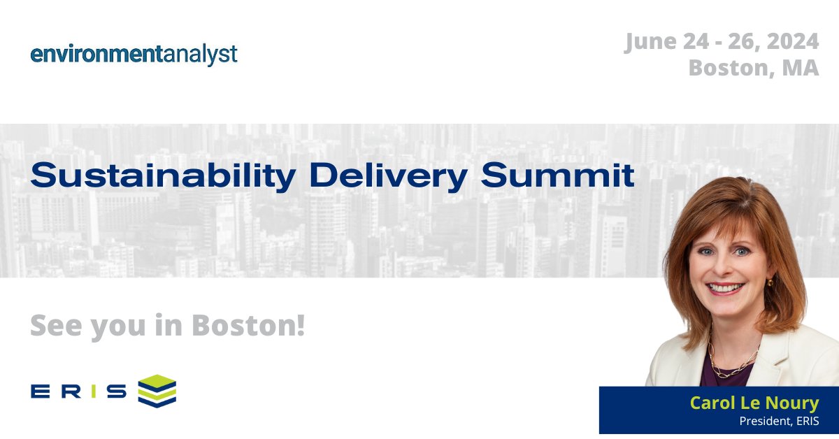 ERIS (@erisinformation) on Twitter photo 🇺🇸 ERIS is proud to be an event sponsor for the 2024 Sustainability Delivery Summit in Boston, June 24-26.
Don’t miss out: ow.ly/CqhW50Rweyf
#ERISInfo <a href="/AECOM/">AECOM</a> <a href="/Arcadis_NA/">Arcadis North America</a> <a href="/JacobsConnects/">Jacobs</a> <a href="/wsp/">WSP</a> <a href="/EAnalystGlobal/">Environment Analyst Global</a> 🇺🇸 ERIS is proud to be an event sponsor for the 2024 Sustainability Delivery Summit in Boston, June 24-26.
Don’t miss out: ow.ly/CqhW50Rweyf
#ERISInfo <a href="/AECOM/">AECOM</a> <a href="/Arcadis_NA/">Arcadis North America</a> <a href="/JacobsConnects/">Jacobs</a> <a href="/wsp/">WSP</a> <a href="/EAnalystGlobal/">Environment Analyst Global</a>