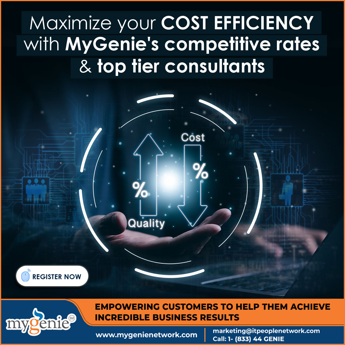 Maximize your cost efficiency using MyGenie!

Register as ‘Employer’ now at MyGenie & procure top IT consultants, best practices, solution accelerators at lowest price: mygenienetwork.com/RegistrationPa…

mygenienetwork.com
#costefficiency #consultants #Procurement #platform  #hiring