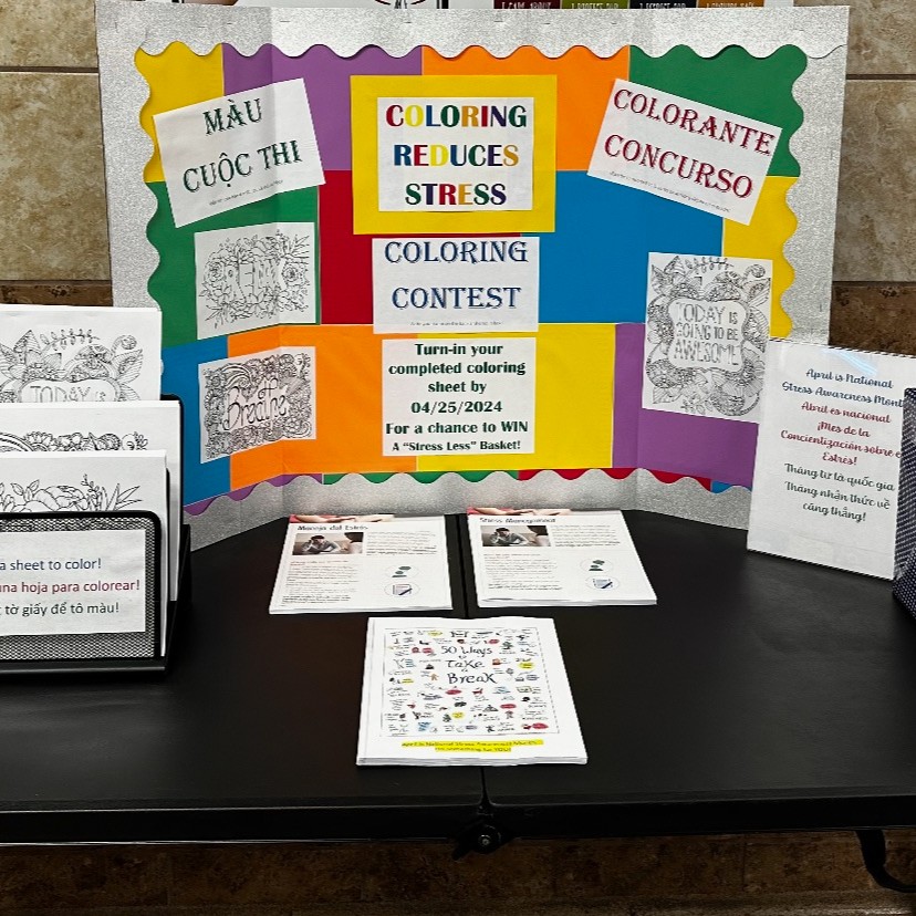 Our team at our Dobson, NC complex recently participated in an adult coloring contest hosted by Marathon Health Clinic, in recognition of National Stress Awareness Month, with a chance to win a 'Stress Less' basket. Numerous beautiful entries were submitted! #MakingChickenAmazing