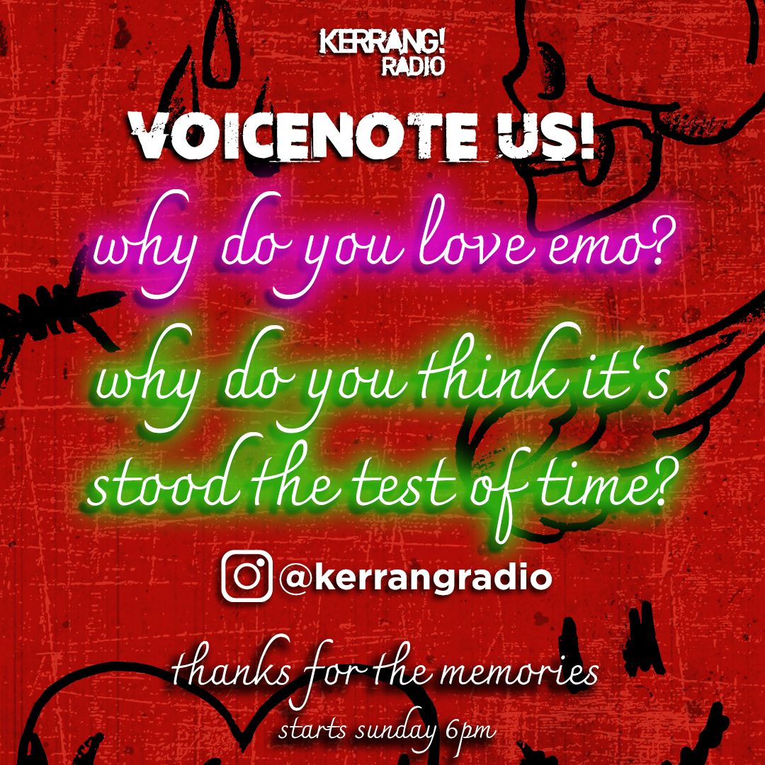 Our new series on the history of emo 'thanks for the memories' starts this Sunday, and we want you to be a part of it! DM us a voicenote on Insta with your answers to these two questions below 👇 instagram.com/kerrangradio