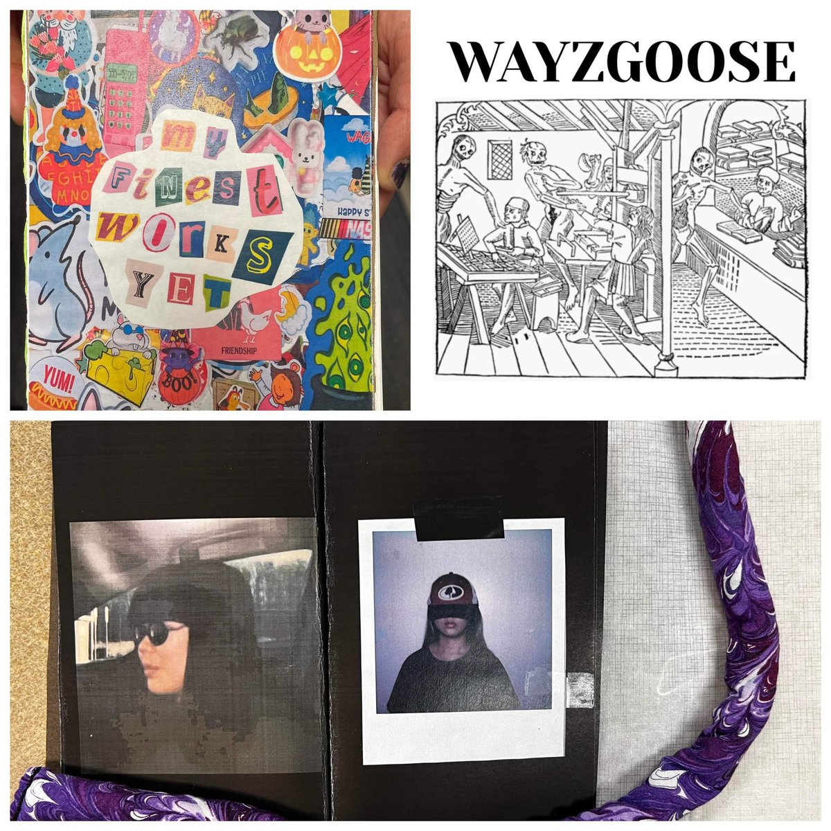 BookLab invites you to our semesterly Wayzgoose in honor of the work of our interns, Jasmine Franco and Cassandra Rochmis! Please stop by BookLab next Tuesday, May 14 between 12 and 1pm for an exhibition of book arts produced by our incredible interns.