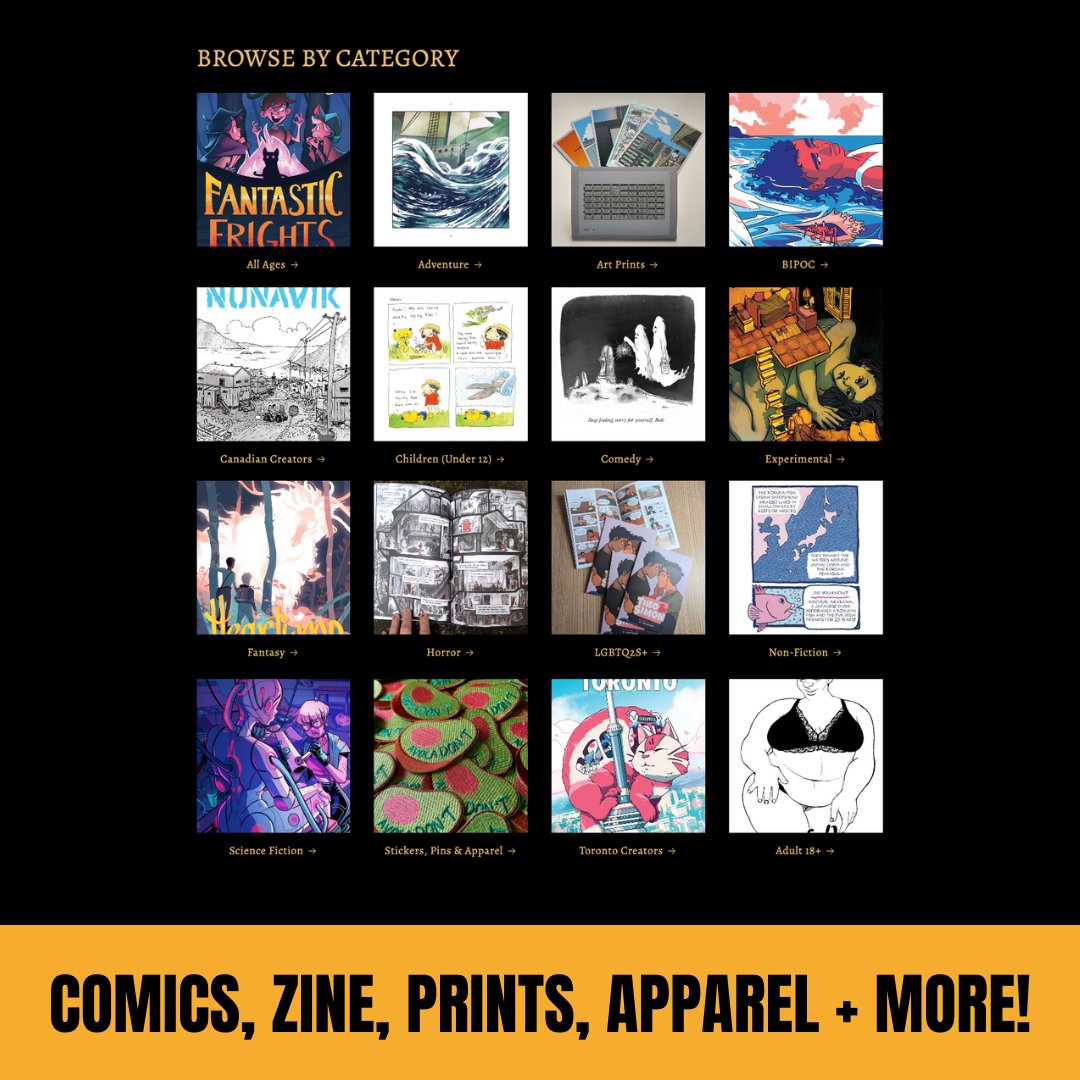 #TCAF2024 will descend on the Toronto Reference Library this weekend—but why wait? Our Digital Marketplace is stocked with 700+ items from over 100 indie creators, most of which are only available online! tcaf-digital-marketplace.myshopify.com