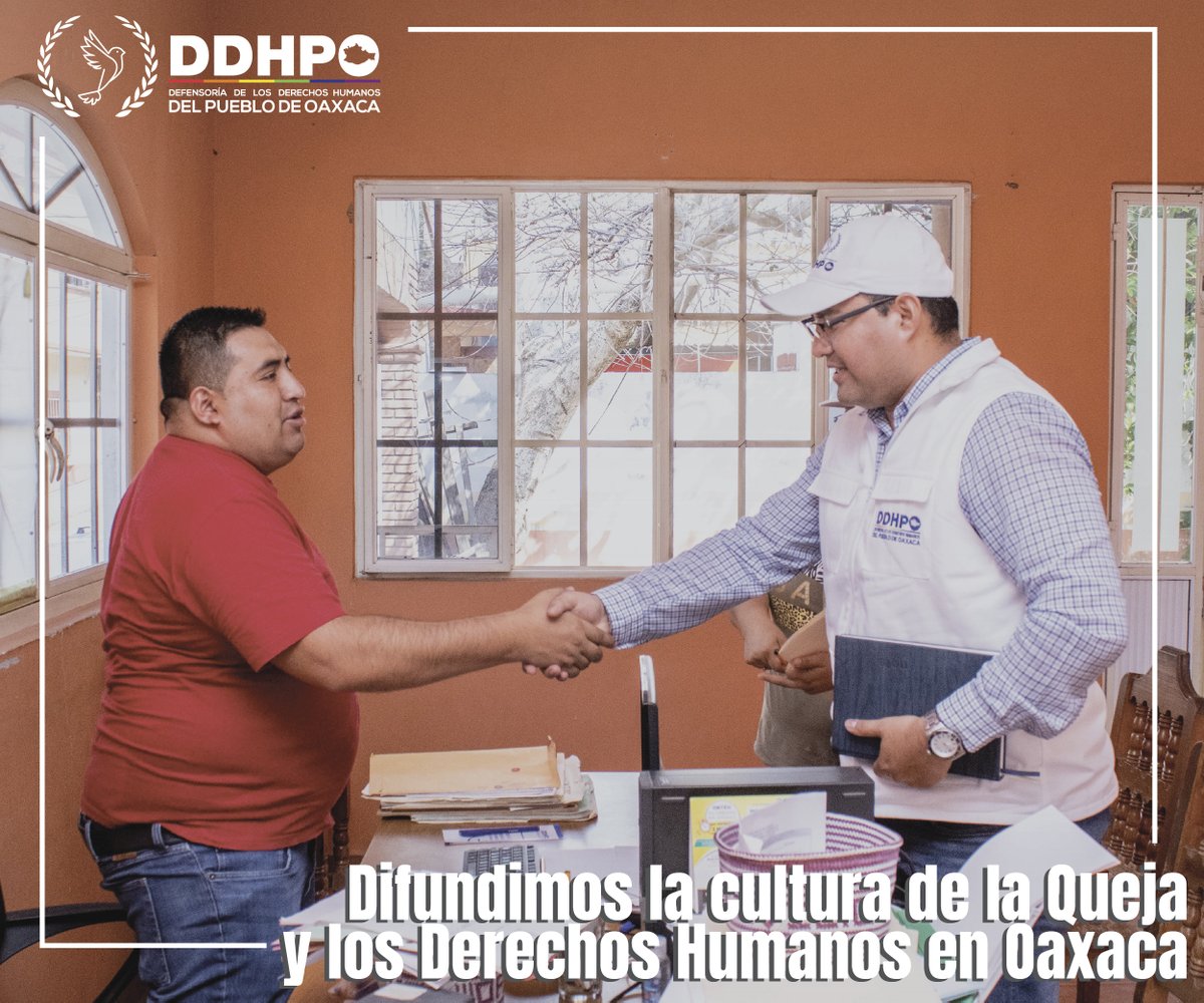 La DDHPO implementa recorridos de promoción y divulgación de los derechos humanos en oficinas estatales y municipales. Promovemos la cultura de los derechos humanos y de la queja en Oaxaca, recuerda en la Defensoría #EstamosContigo