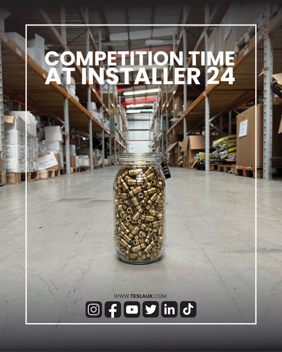 Coming to @InstallerSHOW next month?

Be sure to drop by our stand 5A28 to see our latest innovations and to also be in with a chance of winning a Tesla goodie bag, simply by guessing how many inserts are in the jar!

See you there!