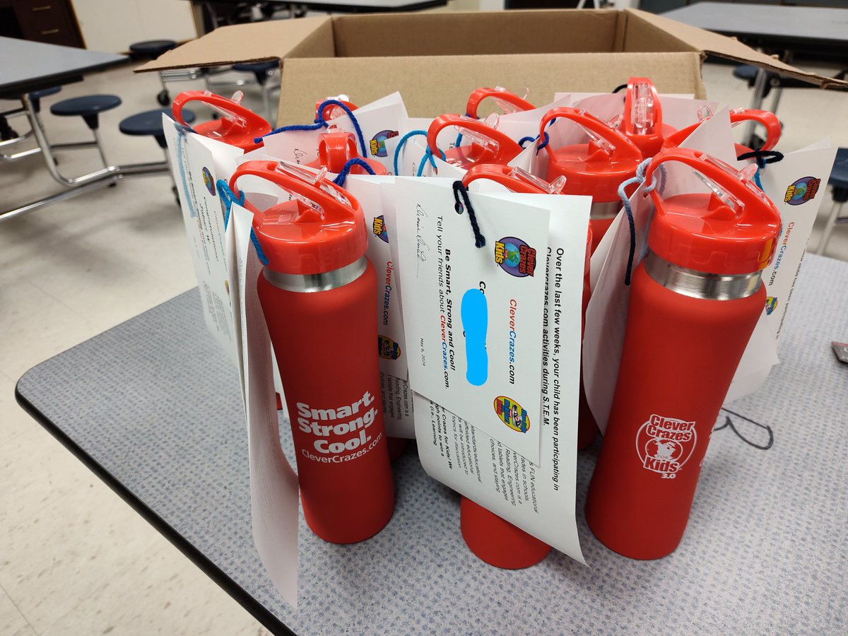 Big shout out to <a href="/CleverCrazes/">Clever Crazes for Kids</a>  for motivating my students <a href="/We_Are_Foster/">Foster Trad. Academy</a>! Since March my students have earned 19  backpacks, 11 water bottles and 28 gift cards!

Thank you so much <a href="/CleverCrazes/">Clever Crazes for Kids</a> !!