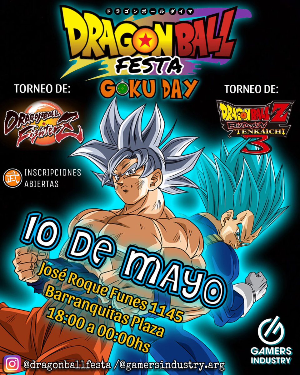Tenemos el agrado de comentar que nuestro torneo del #GokuDay va a ser avalado por la Asociación de e-Sports de Córdoba, serán rankeado los finalistas de manera oficial. Agradecimiento especial a <a href="/DragonBallCBA/">Dragon Ball CBA</a> y <a href="/MarzeKun/">Marze-kun</a> promotores del evento.