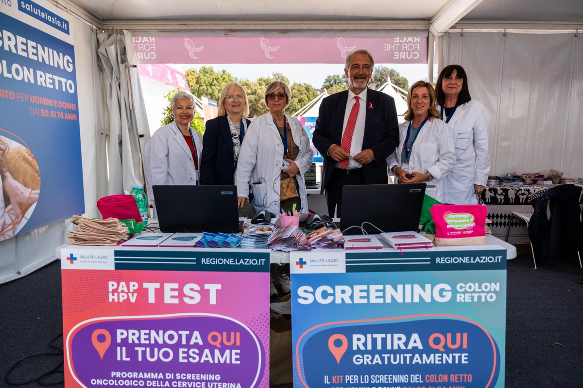 🩷 Vi aspettiamo al Circo Massimo al Villaggio della Salute della #RacefortheCure! Fino all'11 maggio potrete prenotare nel nostro stand lo screening per mammella, cervice uterina e colon retto. Domenica 12 corriamo tutti insieme per sconfiggere il cancro al seno @RegioneLazio