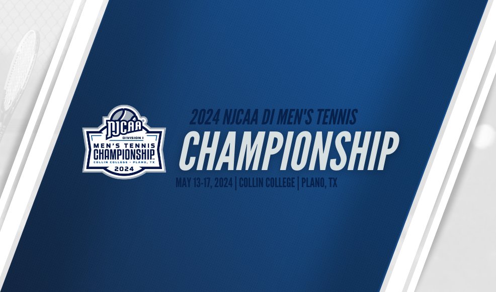 ⌚️ It's about that time! 🎾 The 2024 #NJCAATennis DI Men's Championship begins tomorrow at 8:00 AM CT! Keep up with the tournament LIVE at the links below ⤵️ 📊 | tournamentsoftware.com/tournament/727… 💻 | njcaa.org/championships/…