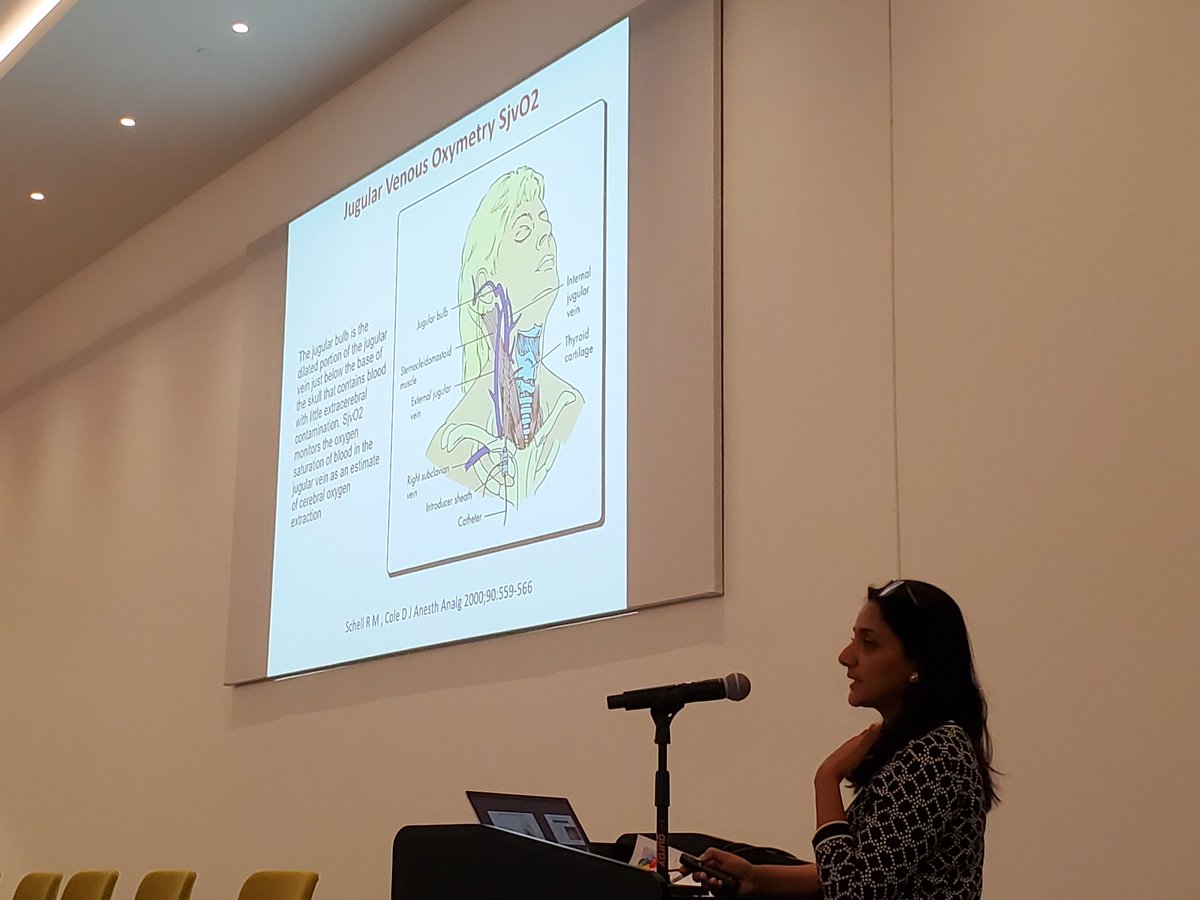 <a href="/MainaliShraddha/">drMainali</a> from <a href="/VCUNeuro/">VCU Neurology & Neurosurgery</a> describes invasive and non invasive multimodal monitoring, including one of <a href="/MDNeurocritcare/">University of Maryland Neurocritical Care</a>'s favorite monitors... Jug bulb oximetry. #MANCCS