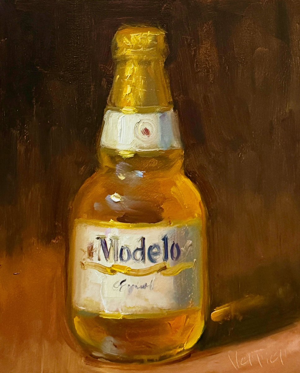 My oil painting of Modelo