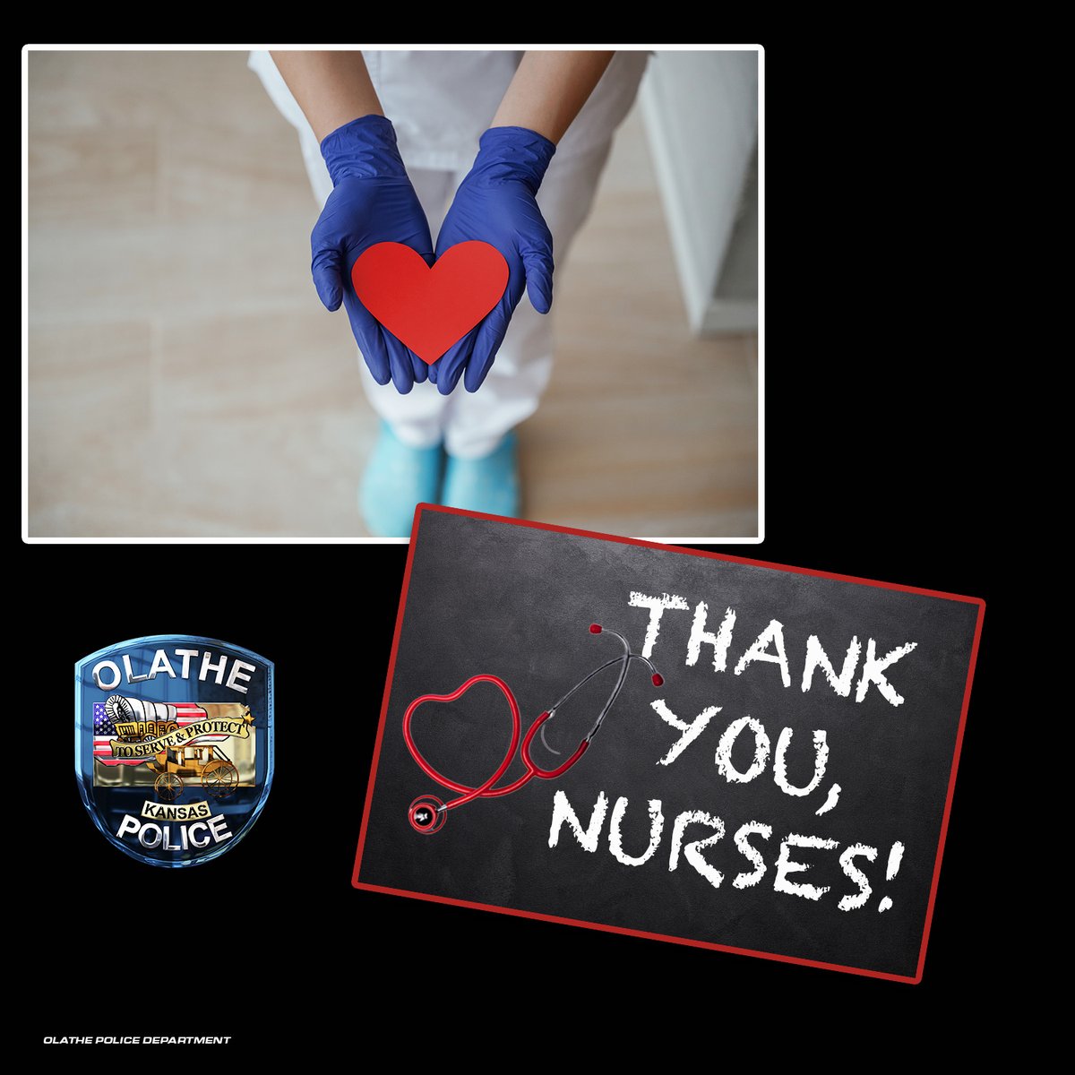Olathe Police (@olathepolice) on Twitter photo Thank you to all the nurses who are helping keep our community safe and healthy! #nationalnursingweek <a href="/OlatheHealth/">Olathe Health</a> Thank you to all the nurses who are helping keep our community safe and healthy! #nationalnursingweek <a href="/OlatheHealth/">Olathe Health</a>