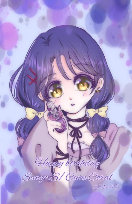 ちょっと過ぎちゃったおめでとうさんごちゃん!#キュアコーラル生誕祭2024 #涼村さんご生誕祭2024 