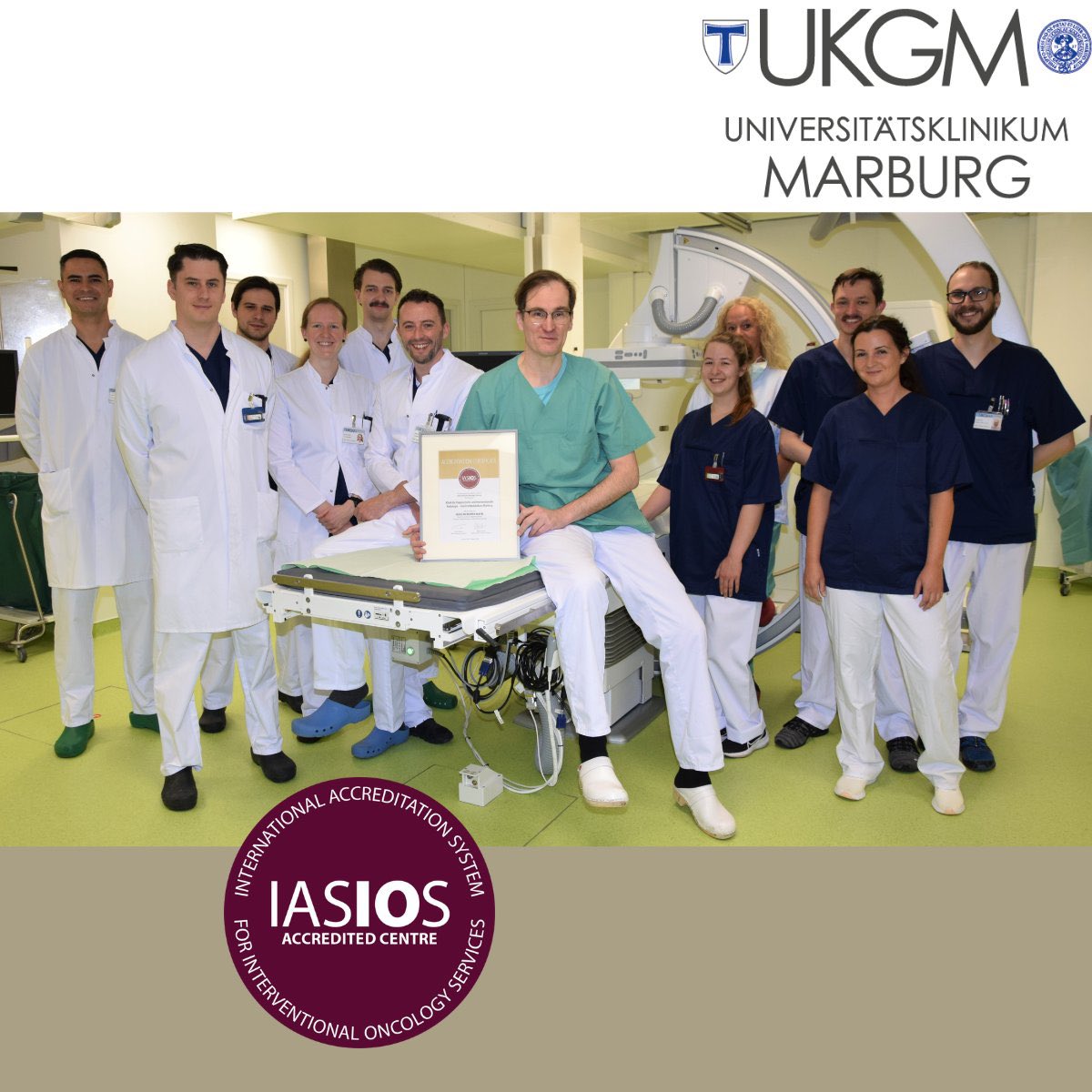 We Applaud Prof. Dr. Andreas H. Mahnken and the entire team at UKGM for achieving the IASIOS accreditation seal.
