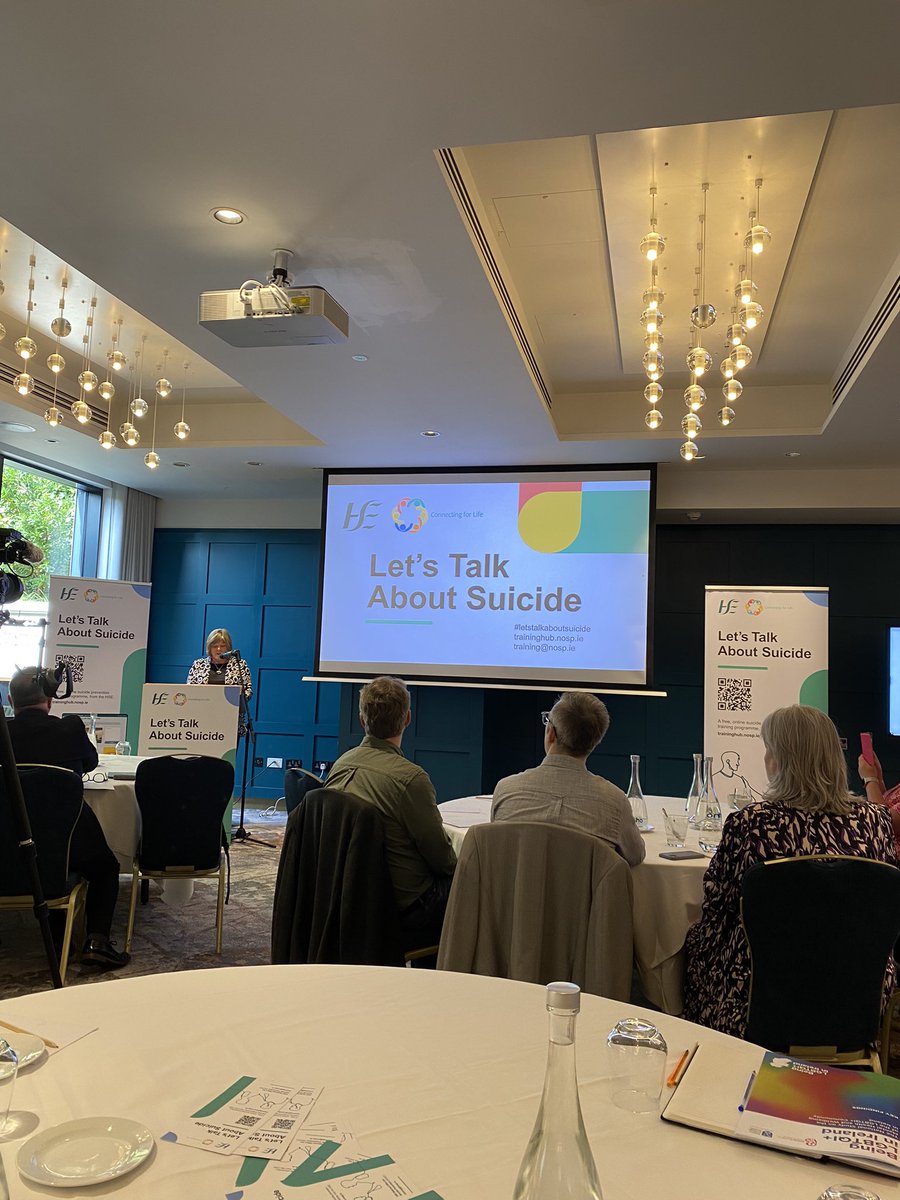 Great to attend the @NOSPIreland #letstalkaboutsuicide launch event today with our #ConnectingforLife partner agencies. The online #SuicidePrevention training programme can be accessed here: traininghub.nosp.ie @MaryButlerTD @HSELive @EveGrif