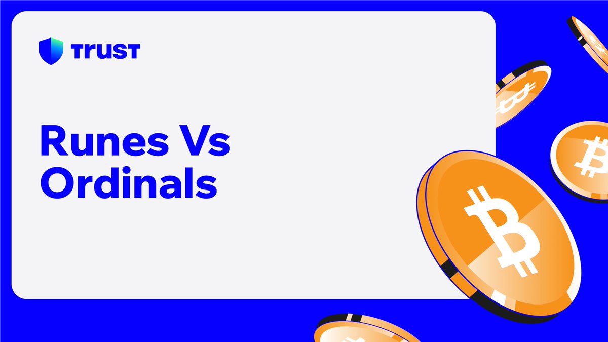 #Runes vs #Ordinals Let's compare these two groundbreaking developments for #Bitcoin 👇 trustwallet.com/blog/runes-vs-…