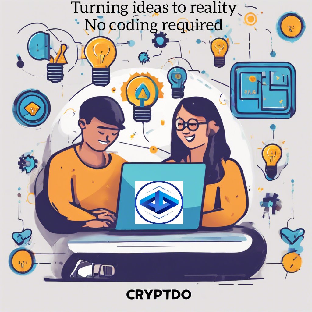 Ready to turn your ideas into web3 reality? 

With @CryptoDo_app, it's as easy as connecting the pieces
No coding required. Just go ahead and turn your ideas into reality 
#CryptoDo #NoCoding #Web3Magic