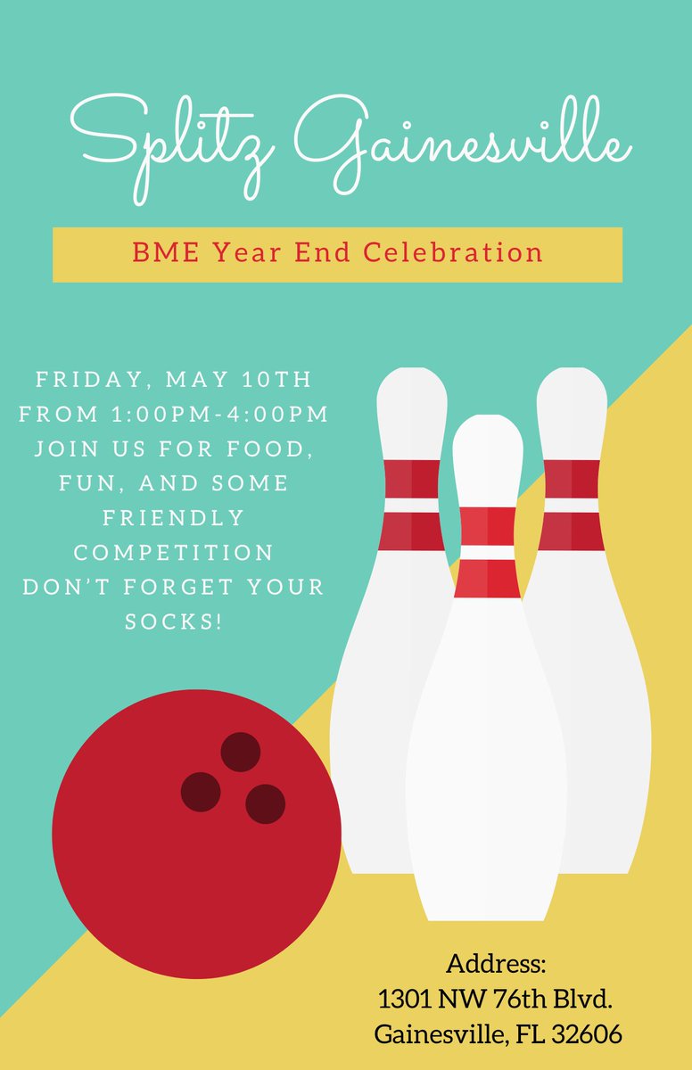 Excited to celebrate the end of another fantastic academic year! Join us tomorrow at Splitz Bowling from 1-4PM for food, fun, and friendly competition! Let's wrap up the year with a bang!